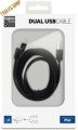 PS4 USB Y-Ladekabel 3m black fuer 2 Pad