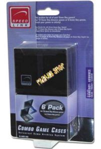 GBA Game Cases Combo black  SL-5802-SBK  (fuer 6 Game Boy oder 12 GBA Spiele)  RESTPOSTEN