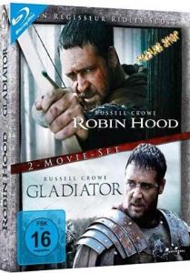 Blu-Ray 2 in 1: Robin Hood & Gladiator  Doppelset Robin Hood 2011  D.C. & Gladiator Ext.Vers.  Min:326/DD5.1/WS